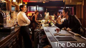 Men talking at a bar