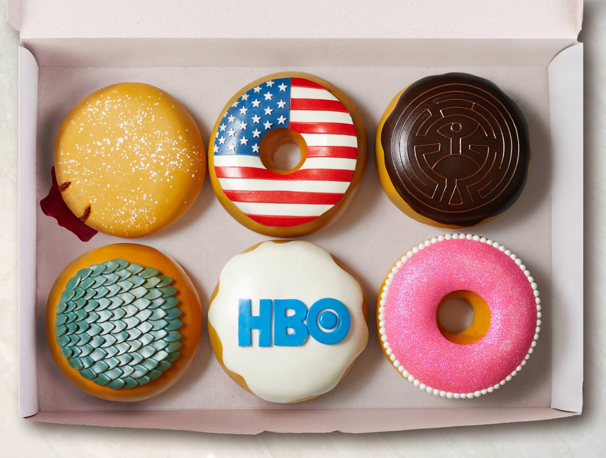 Donuts that say "HBO"