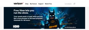 Verizon FIOS Free View banner