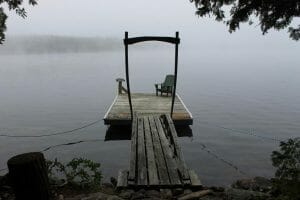 A misty morning by the waterfront