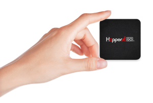 A hand holding a HopperGo
