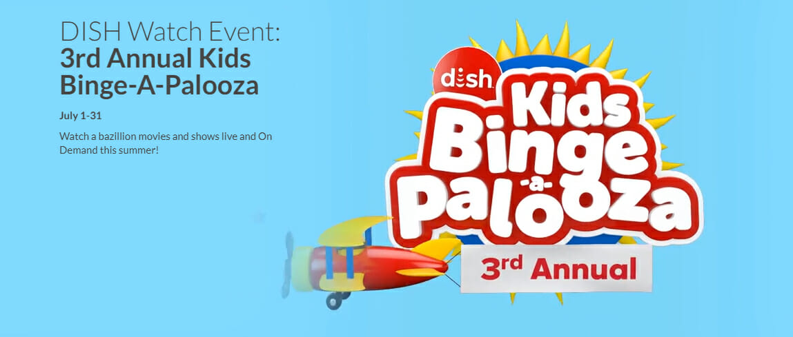 Logo for Dish Networks Kids Binge-a-Palooza event