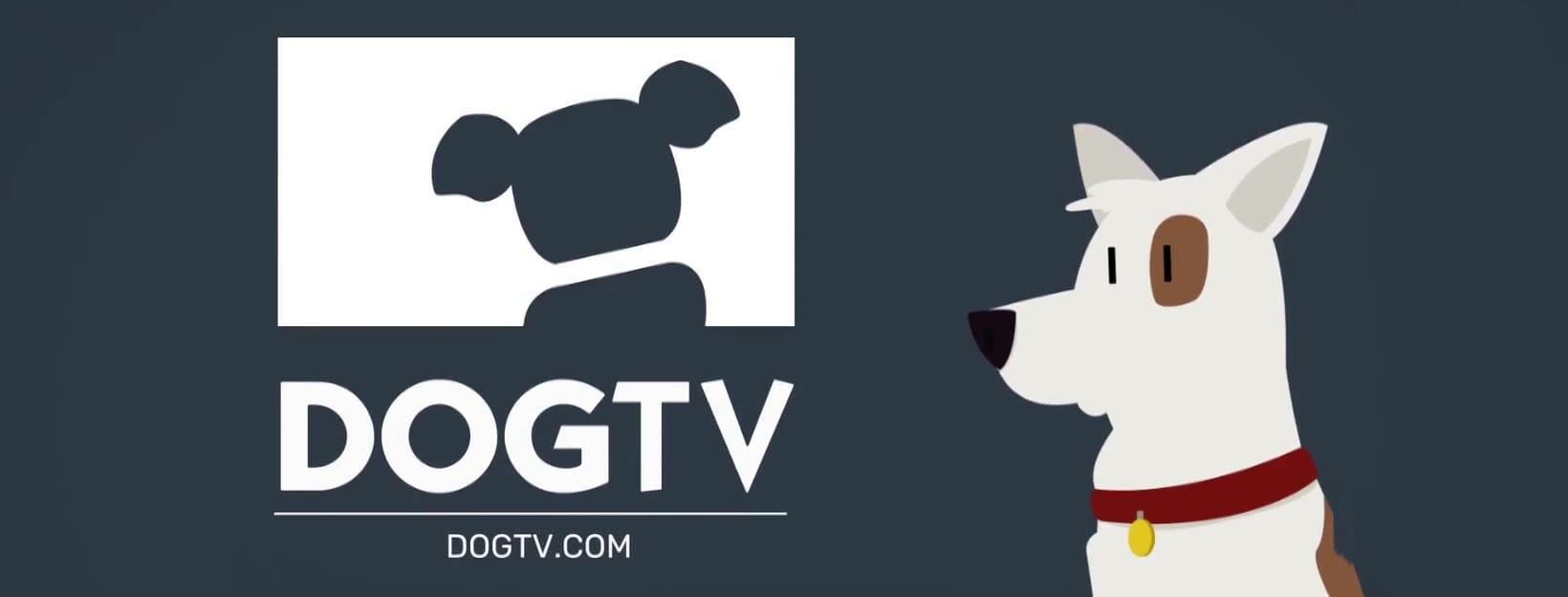 DOGTV logo with cartoon dog